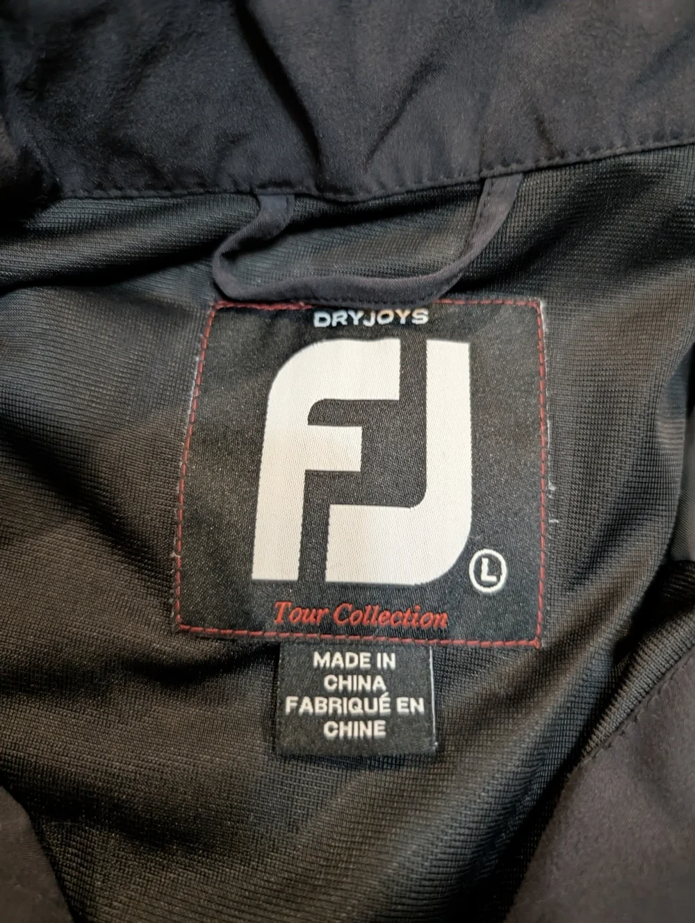 FootJoy Tour Collection Mens L Black Full-Zip Windbreaker Jacket Flaw Company